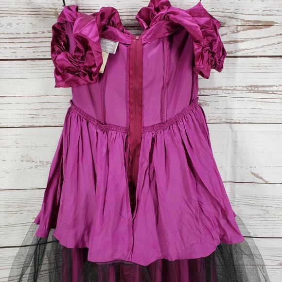 Gunne Sax by Jessica McClintock Magenta Victorian Formal Prom Dress Size 5 - Picture 4 of 16